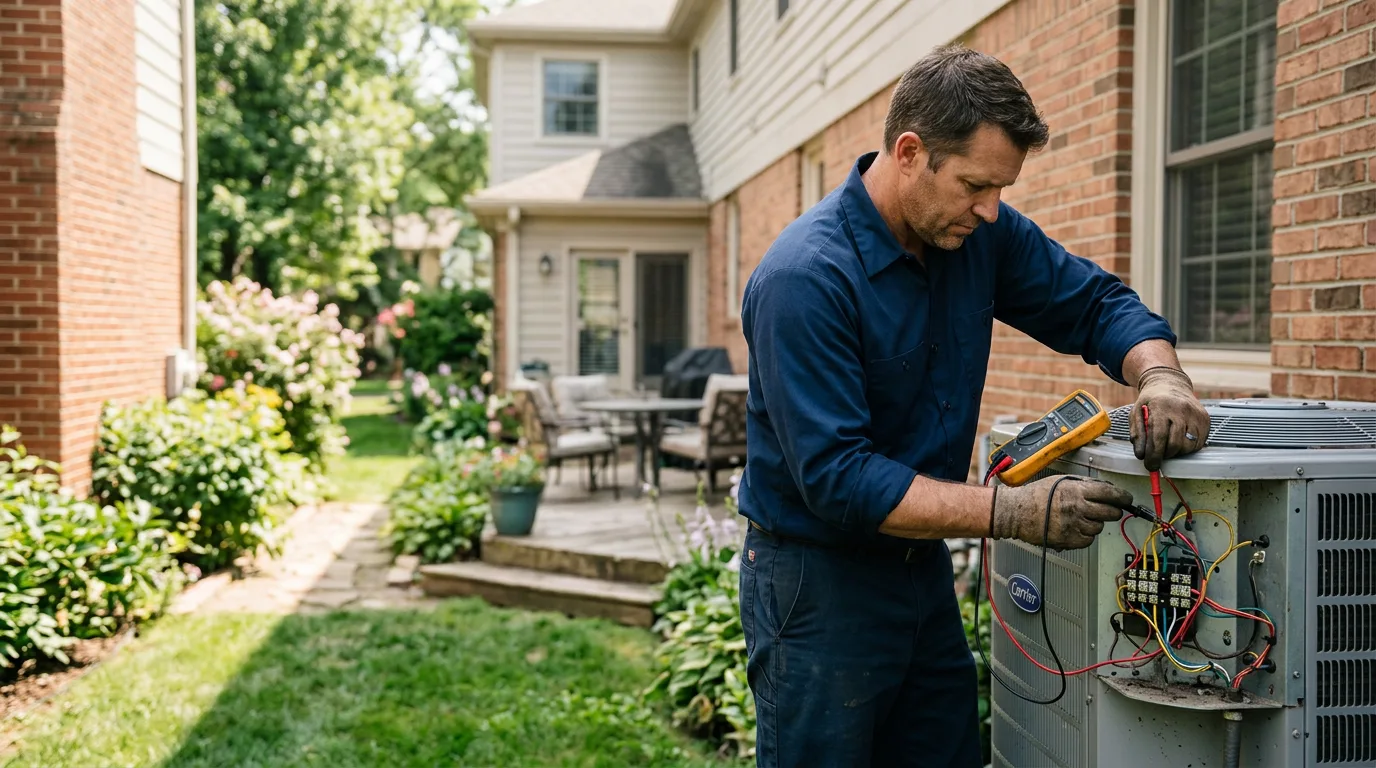 HVAC technician working near New Germantown, PA